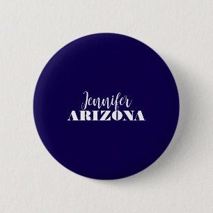 Badge Rond 5 Cm Professionnel élégant moderne minimaliste bleu fon
