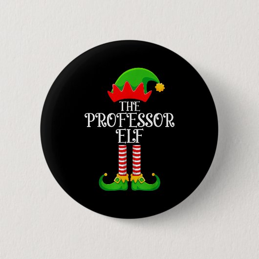 Badge Rond 5 Cm Professor Elf Christmas Family Matching Funny Love (Devant)