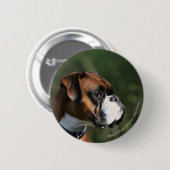 Badge Rond 5 Cm Profil côté chien de la boîte (Devant & derrière)