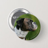 Badge Rond 5 Cm Profil de chien de boxeur (Devant & derrière)