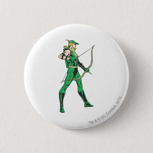 Badge Rond 5 Cm Profil de flèche verte (Devant)