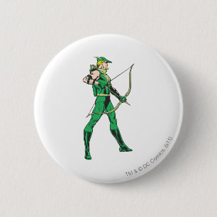 Badge Rond 5 Cm Profil de flèche verte