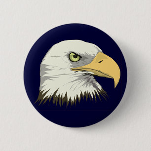 Badge Rond 5 Cm Profil d'Eagle