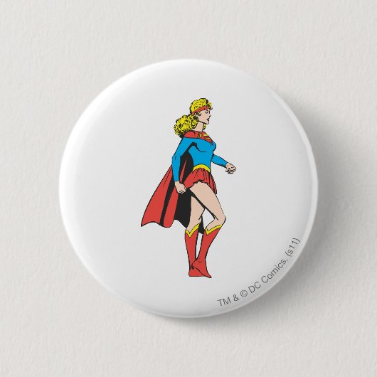 Badge Rond 5 Cm Profil Supergirl (Devant)