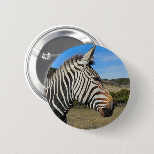 Badge Rond 5 Cm Profil Zebra de Hartmann à Fossil Rim (Devant & derrière)
