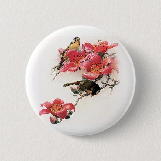 Badge Rond 5 Cm Profusion rose (Devant)