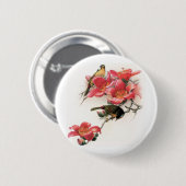 Badge Rond 5 Cm Profusion rose (Devant & derrière)