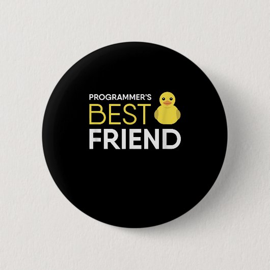 Badge Rond 5 Cm Programmateurs de débogage de canard en caoutchouc (Devant)