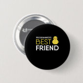 Badge Rond 5 Cm Programmateurs de débogage de canard en caoutchouc (Devant & derrière)