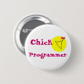 Badge Rond 5 Cm programmeur de poussin (Devant & derrière)