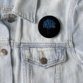 Badge Rond 5 Cm Programmeur d'ordinateur binaire (En situation)