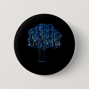 Badge Rond 5 Cm Programmeur d'ordinateur binaire