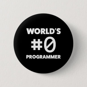 Badge Rond 5 Cm Programmeur du #0 du monde