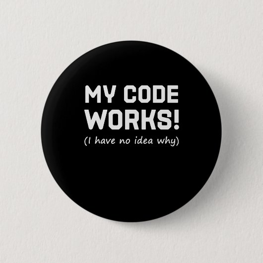 Badge Rond 5 Cm Programmeur Mon code fonctionne (Devant)