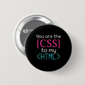 Badge Rond 5 Cm Programmeur Vous Êtes Css À Mon Html (Devant & derrière)