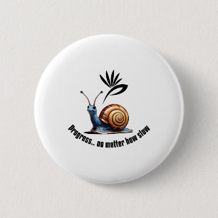 Badge Rond 5 Cm Progrès..no Sticker Lent