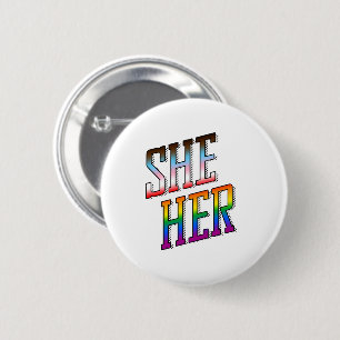 Badge Rond 5 Cm Progrès Pronononononce Elle Son