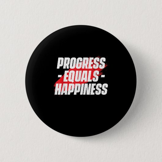 Badge Rond 5 Cm Progress Equals Hapness Motivational Quote Entrepr (Devant)