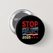 Badge Rond 5 Cm Projet 2025 Anti Trump Drapeau américain Femmes po (Devant & derrière)