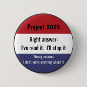 Badge Rond 5 Cm Projet 2025 - Bonne réponse (Devant)
