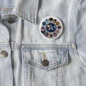 Badge Rond 5 Cm Projet Apollo : Le logo composé (En situation)
