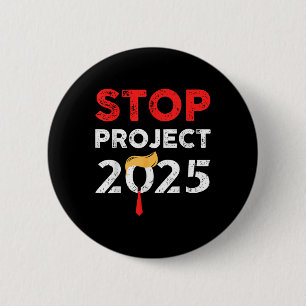 Badge Rond 5 Cm Projet Trump 2025 contre Trump