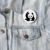 Badge Rond 5 Cm Promenade Panda (En situation)