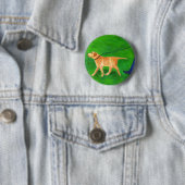 Badge Rond 5 Cm Promener le chien (En situation)