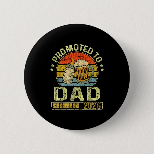 Badge Rond 5 Cm Promoted To Dad 2026 Expecting Baby Funny Soon To (Devant)