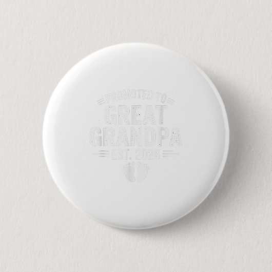 Badge Rond 5 Cm Promoted To Great Grandpa Est. 2026 Funny Soon To (Devant)