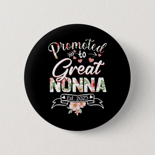 Badge Rond 5 Cm Promoted To Great Nonna Est 2025 First Time New Gr (Devant)