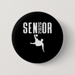 Badge Rond 5 Cm Promotion 2026 Thème Sportif Senior Joueur de Foot