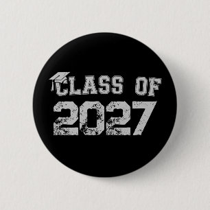 Badge Rond 5 Cm Promotion de 2027 Diplômé senior 2026 Diplômé