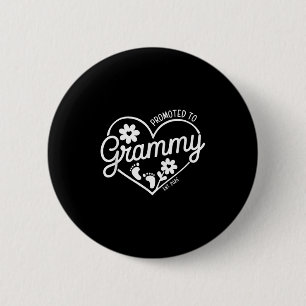 Badge Rond 5 Cm Promu À Grammy Est. Grand-mère 2026, Nouvelle bébé