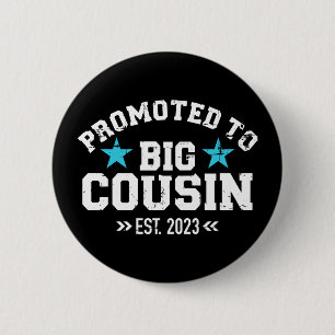 Badge Rond 5 Cm Promu à grand cousin 2023 faire-part de grossesse