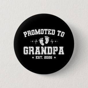 Badge Rond 5 Cm Promu À Grand-Père Est 2026 Annonce De Grossesse