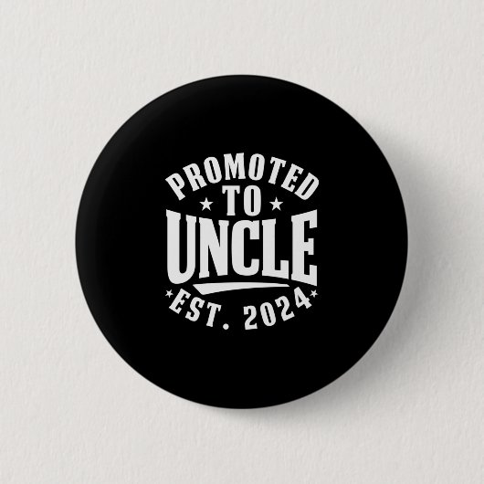 Badge Rond 5 Cm Promu À Oncle 2024 Annonce De Grossesse 1Er (Devant)