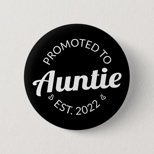 Badge Rond 5 Cm Promu À Tante Est. 2022 I (Devant)