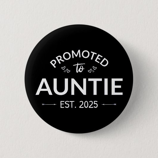 Badge Rond 5 Cm Promu À Tante Est. 2025 II (Devant)