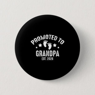 Badge Rond 5 Cm Promu Grand-père 2026 Gandpa Est 2026 Nouveau Bébé