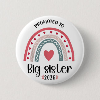 Badge Rond 5 Cm Promue Grande Sœur Adorable Bébé 2026