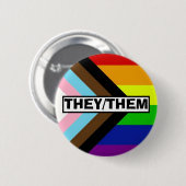 Badge Rond 5 Cm Pronoun personnalisable (Devant & derrière)