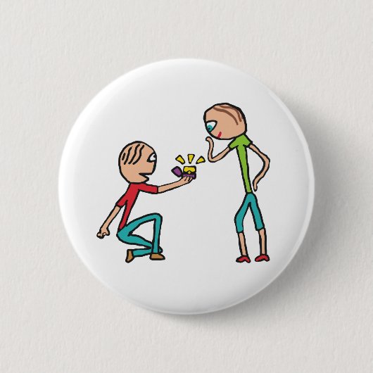 Badge Rond 5 Cm Proposition de mariage fiançailles (Devant)