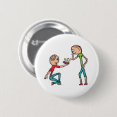 Badge Rond 5 Cm Proposition de mariage fiançailles (Devant & derrière)