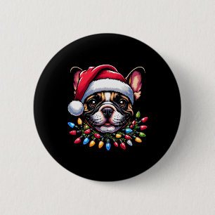 Badge Rond 5 Cm Propriétaire de chien Xmas Hommes Femmes Bulldog f