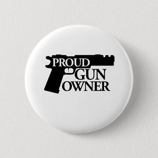 Badge Rond 5 Cm Propriétaire de l'arme à feu fier (Devant)
