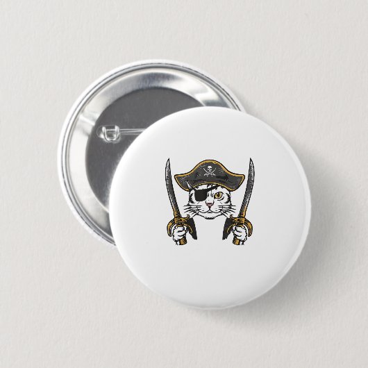 Badge Rond 5 Cm Propriétaire du chat (Devant & derrière)