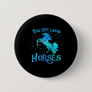 Badge Rond 5 Cm Propriétaire Du Cheval Cette Fille Aime Les Chevau