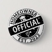 Badge Rond 5 Cm Propriétaire officiel EST.2022 Citer le réchauffem (Devant)