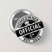 Badge Rond 5 Cm Propriétaire officiel EST.2022 Citer le réchauffem (Devant & derrière)